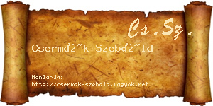 Csermák Szebáld névjegykártya
